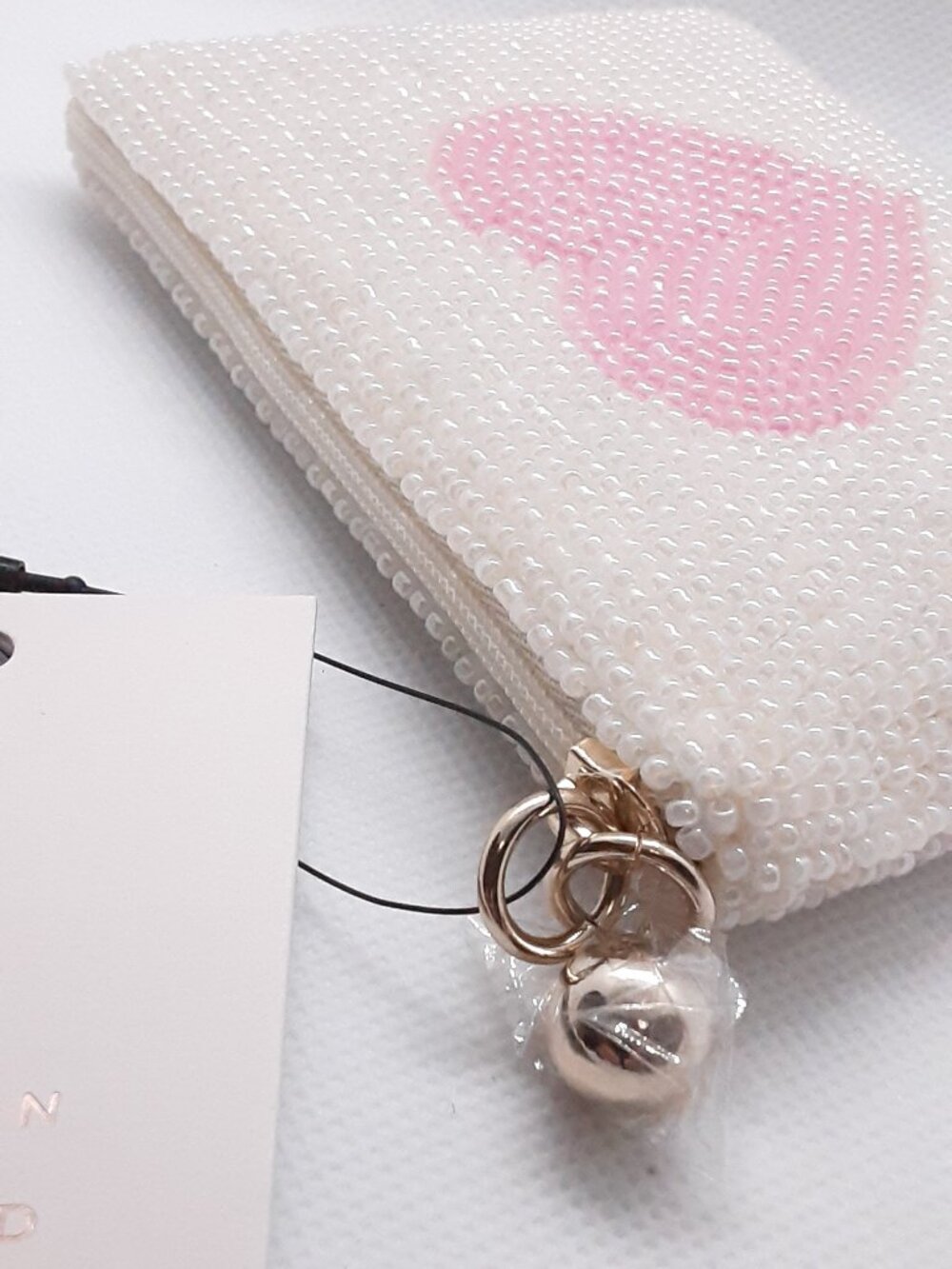 Pink Heart ... HOST PICK!! NEW beaded zippered purse for lipstick, keys, change - Picture 6 of 7